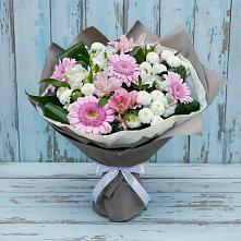 Букет цветов из:  Герберы, Альстромерии и Хризантемы #REPLACE_PRED# Новохопёрский