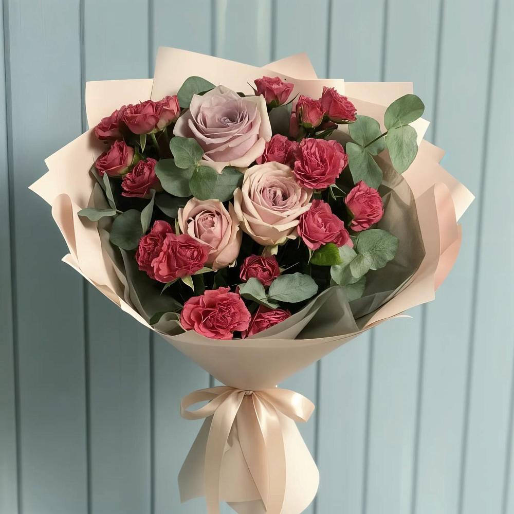 Букет цветов из: Гвоздики и Розы в Новохопёрский