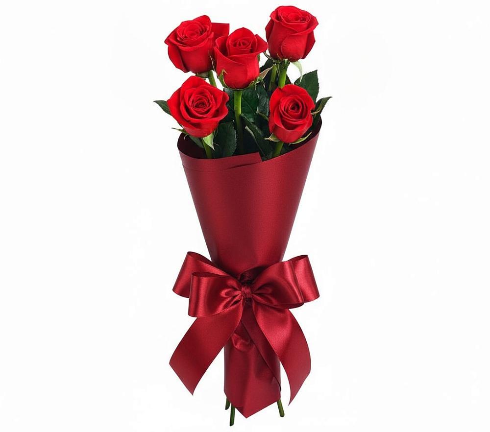 Букет 5 Красных роз Эдлесс Лав в Новохопёрский