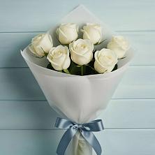 Букет 7 Белых роз Эдлесс Лав в Новохопёрский