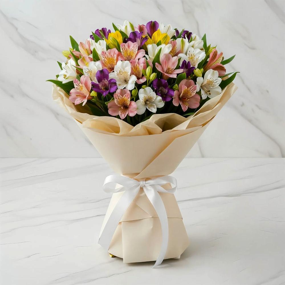 Букет цветов из: Альстромерии в Новохопёрский