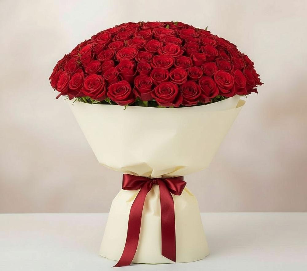 Букет 101 Красная роза Милано в Новохопёрский