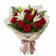Букет цветов из:  Лилии и Розы в Новохопёрский