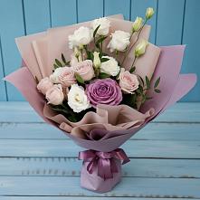 Букет цветов из:  Розы и Лизиантусы #REPLACE_PRED# Новохопёрский