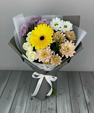 Букет цветов из:  Розы, Герберы и Хризантемы в Новохопёрский