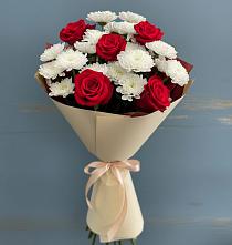 Букет цветов из:  Розы и Хризантемы в Новохопёрский