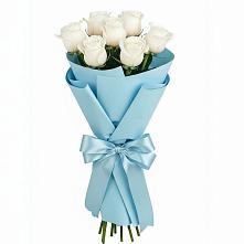 Букет 7 белых роз Проуд в Новохопёрский