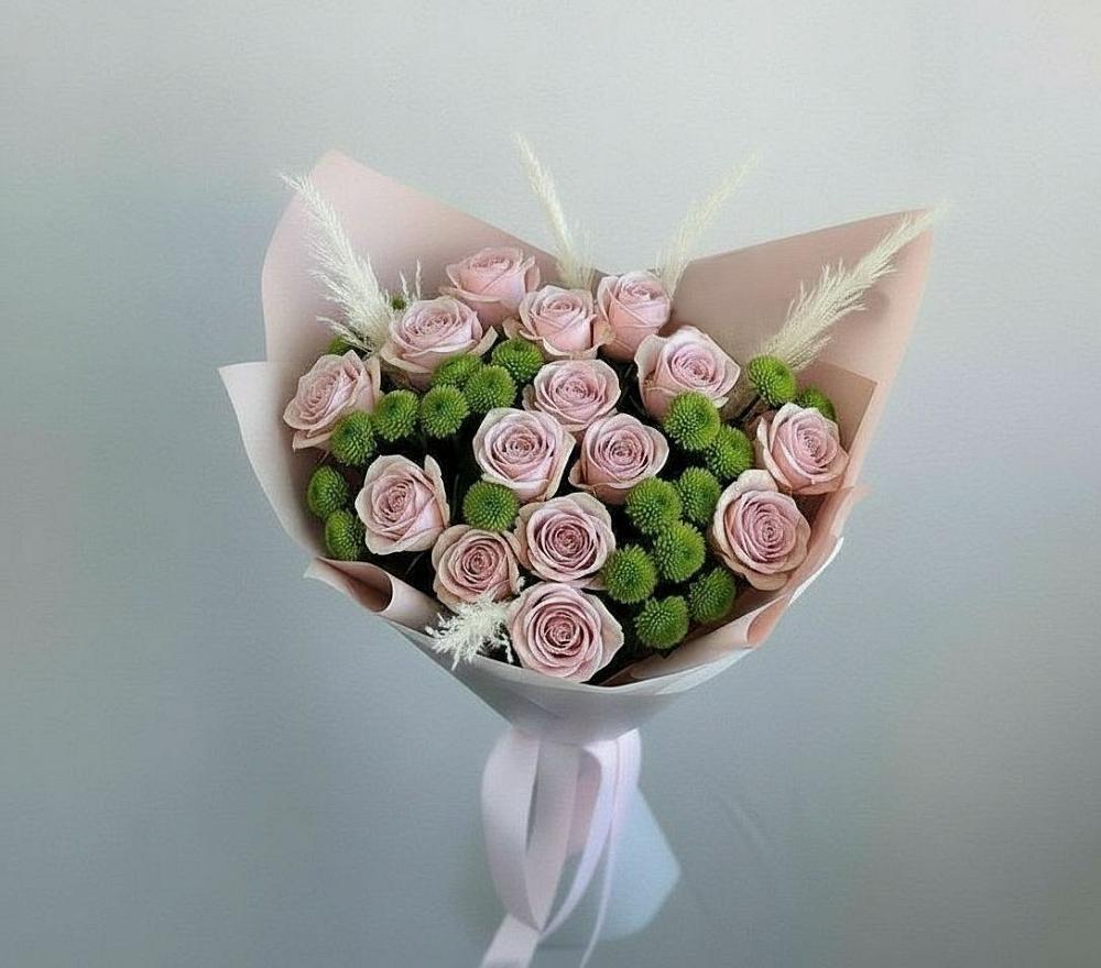 Букет цветов из: Розы и Хризантемы в Новохопёрский