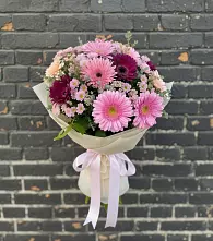 Букет цветов из:  Герберы и Хризантемы в Новохопёрский