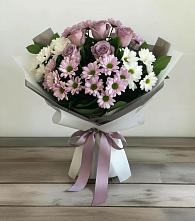 Букет цветов из:  Хризантемы и Розы в Новохопёрский