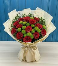 Букет цветов из:  Розы и Хризантемы в Новохопёрский