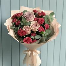 Букет цветов из:  Гвоздики и Розы в Новохопёрский