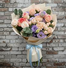 Букет цветов из:  Розы, Лизиантусы и Гвоздики #REPLACE_PRED# Новохопёрский